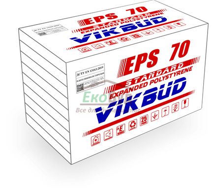 VIKBUD EPS 70 - STANDARD пенопласт 20мм