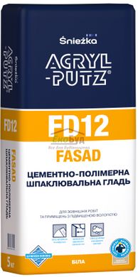 ŚNIEŻKA ACRYL-PUTZ FD12 FASAD, 5кг. Шпаклевка фасадная цементно-полимерная