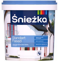 ŚNIEŻKA STANDART FASAD - емульсійна фарба для фасадів, 1,4 кг