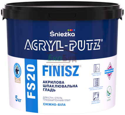 ŚNIEŻKA ACRYL-PUTZ® FS20 FINISH, 5 кг. Шпаклевка полимерная